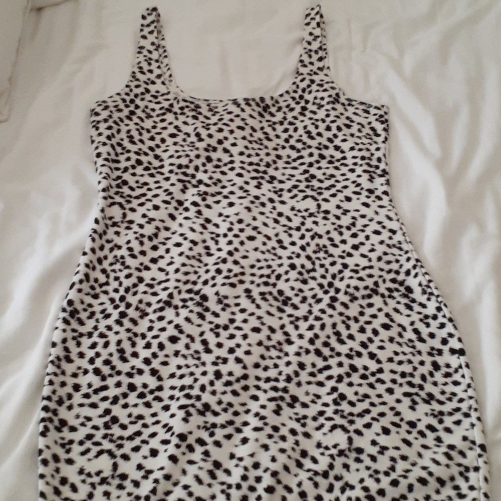 Scooped Bodycon Animal Print Dress